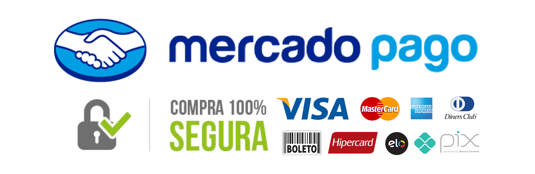 Pagamento seguro via Mercado Pago